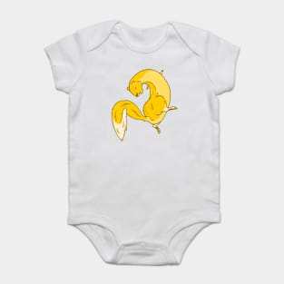 Whimsical Banana Weasel Illustration Baby Bodysuit